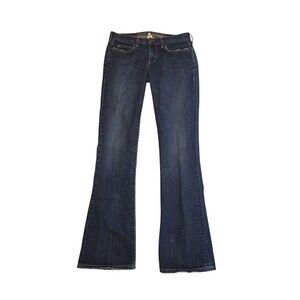 Vintage Ezra Fitch Jeans Womens 27 Blue Flared Boot Stretch Denim Y2K USA MADE